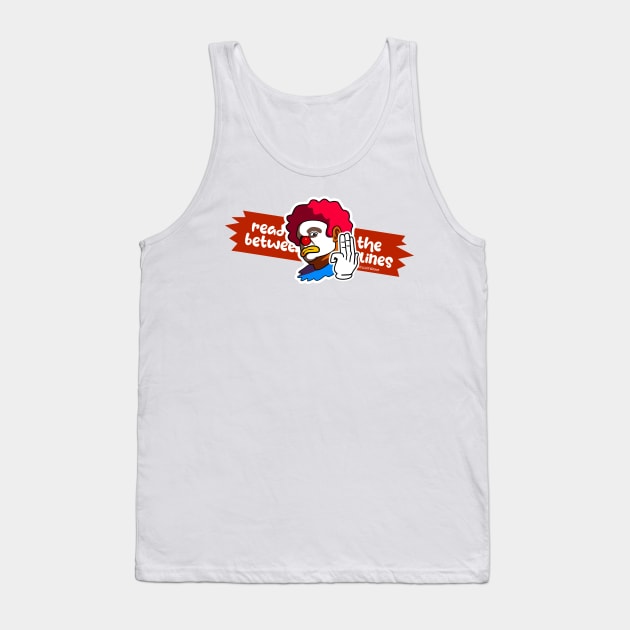 Middle Finger Funny Emoji Clown Tank Top by biscuitxbone